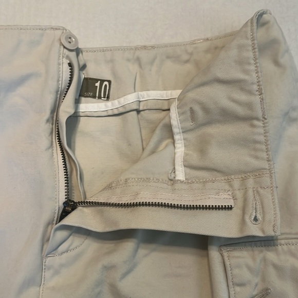 J. Crew Chinos Khaki Cargo Mini Skirt Size 10 - Picture 6 of 10